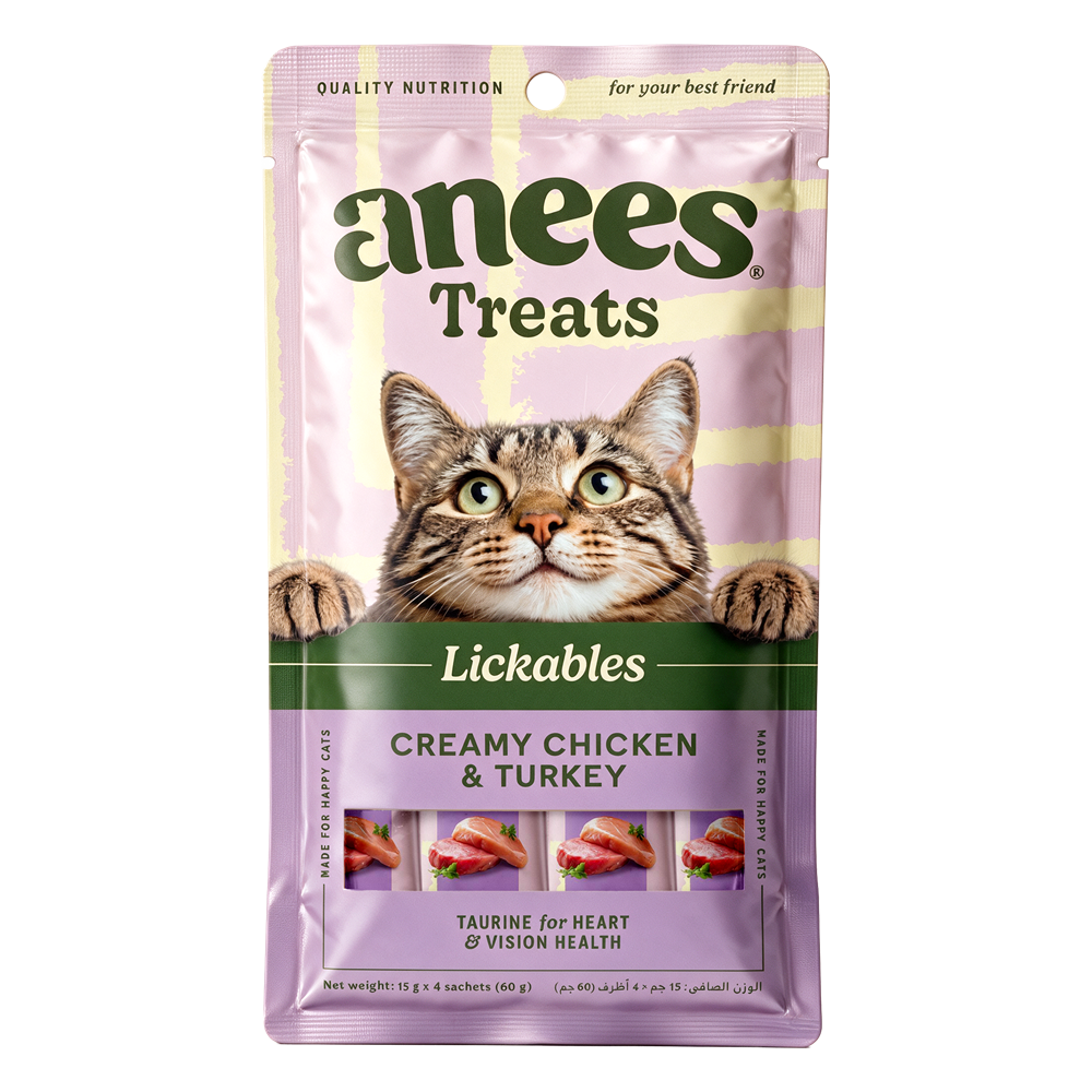 Anees Treats Lickables Creamy Chicken & Turkey, pack of 4